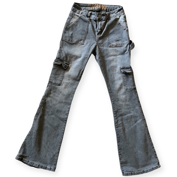 VIP Jeans Women's Gray Cargo Jeans Size 3/4 - Picture 1 of 10